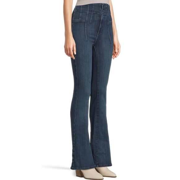 We The Free Womens High Rise Jayde Bell Bottom Flared‎ Denim Jeans Black Size 29 - Picture 1 of 11